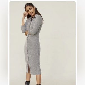 Antrhopologie midi grey dress - never worn with tags!